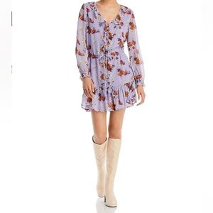PAIGE Anjelina Silk Women's Floral Long Sleeve Dress Size M